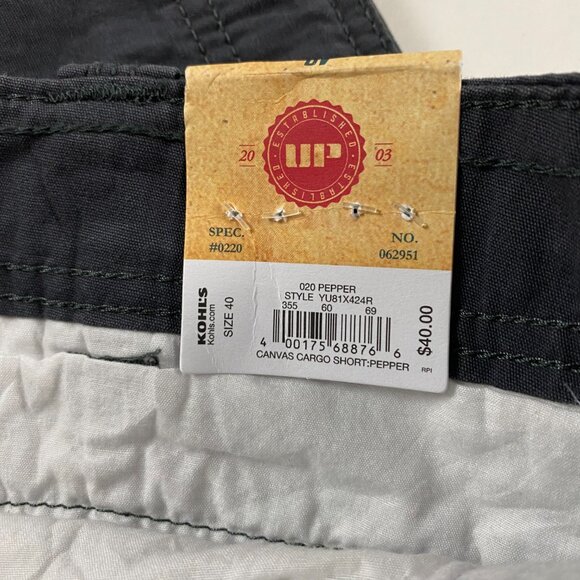 NWT Urban Pipeline Canvas Cargo Pepper Shorts Mens Size 40 Cotton Dark Gray - Picture 6 of 13